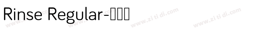 Rinse Regular字体转换
